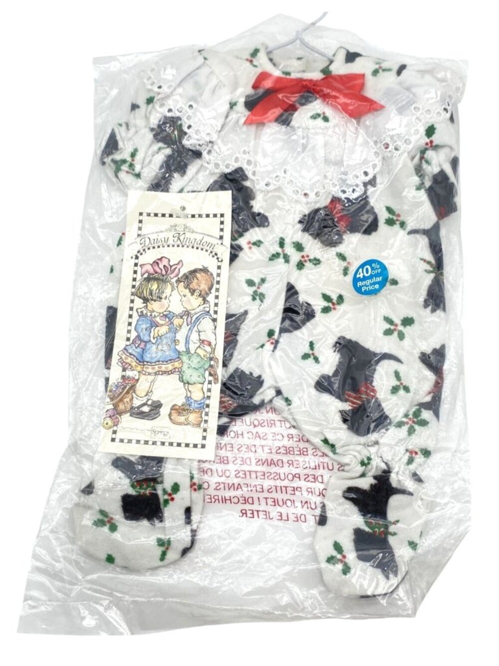 Daisy Kingdom Doll Scotty Dog Pjs Sleeper Fits 12" Doll NEW in Package
